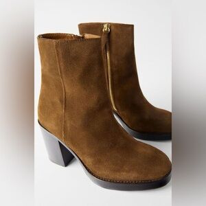 Zara Brown Suede Boots